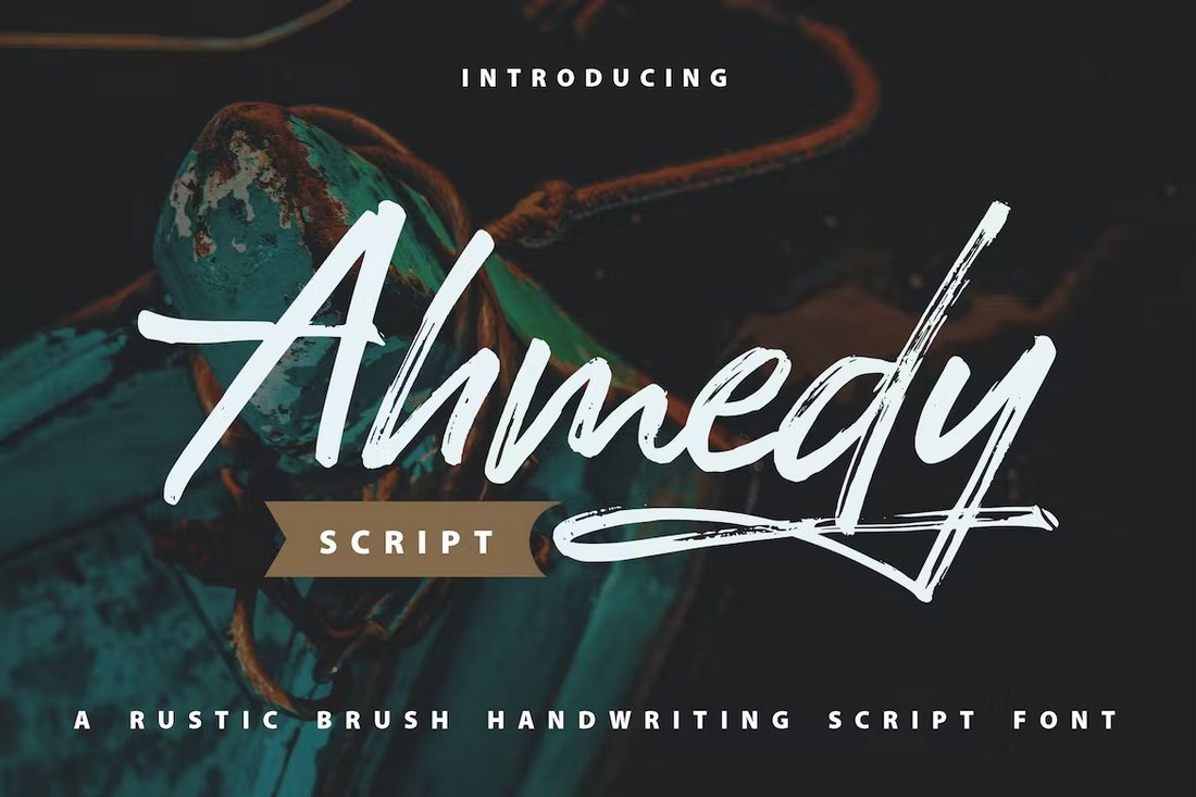 Ahmedy - Rustic Brush Handwriting Script Font