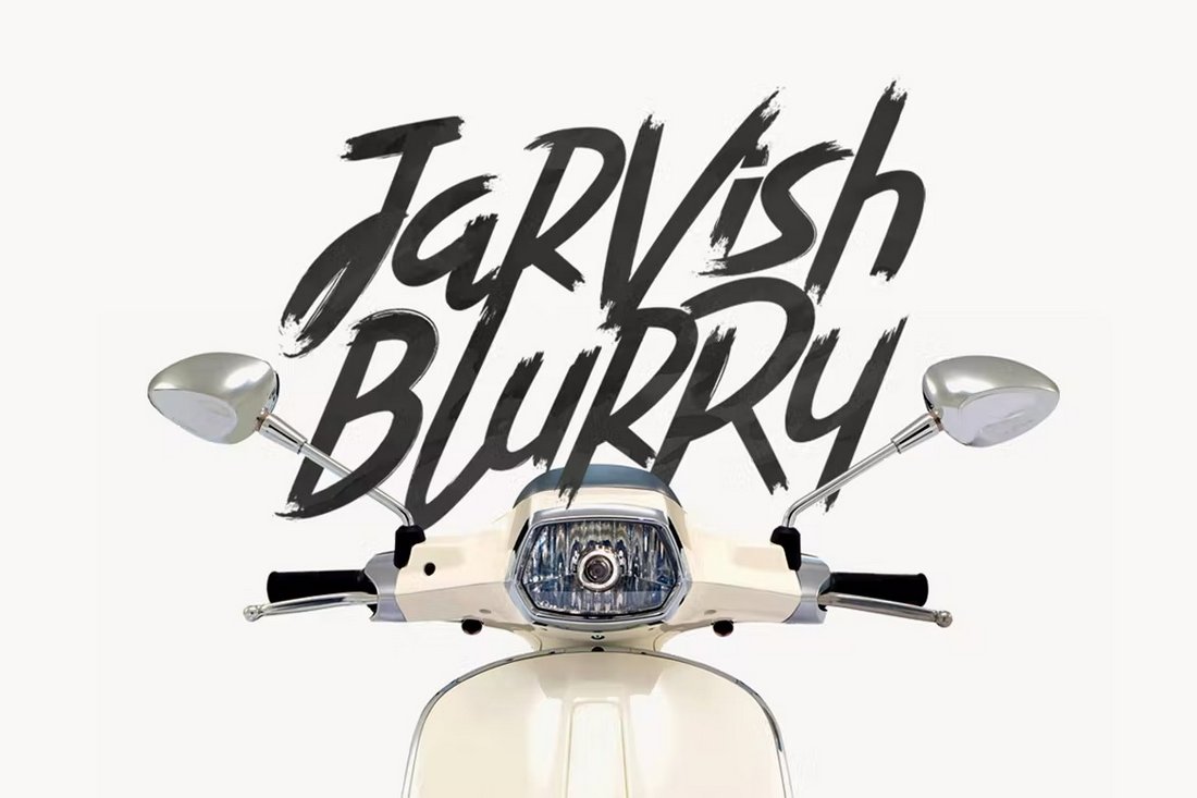 Jarvish Blurry - Stylish Brush Font