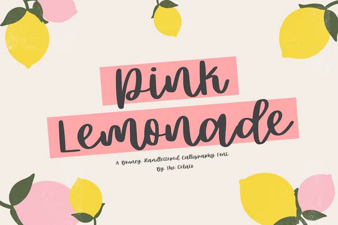 Pink Lemonade - Handlettering Calligraphy Font