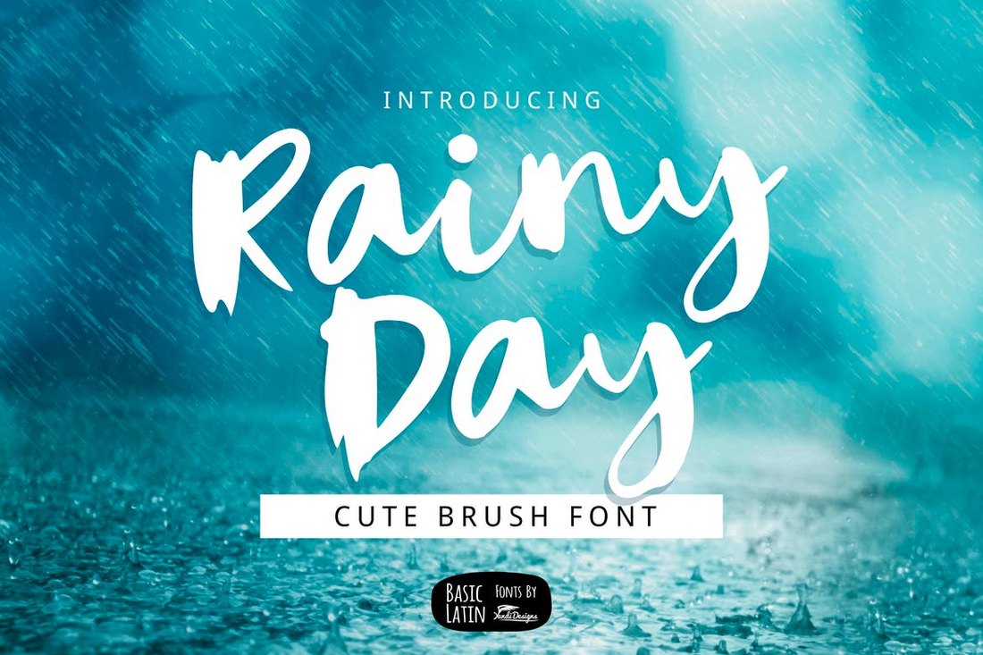 Rainy Day - Unique Brush Font