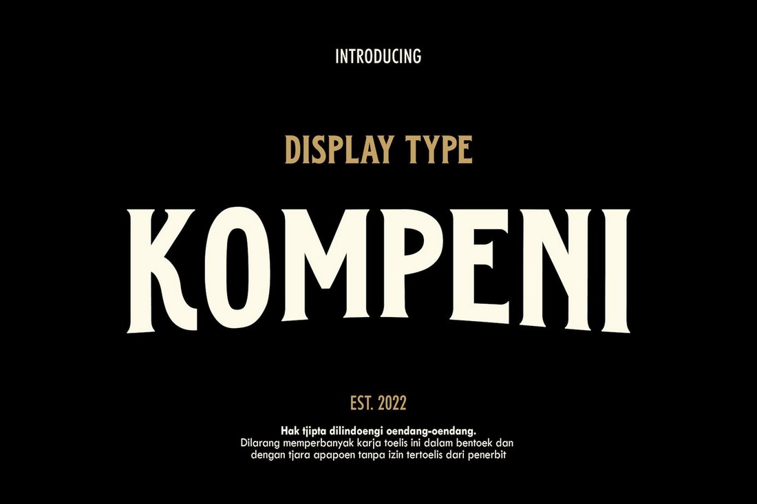Kompeni - Free Font for Book Titles
