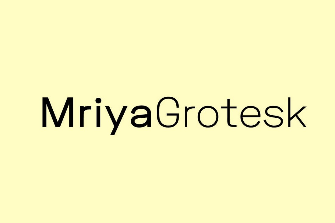 Mriya Grotesk - Minimal Sans-Serif Font