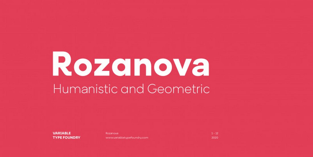 Rozanova - Free Clean Geometric Font