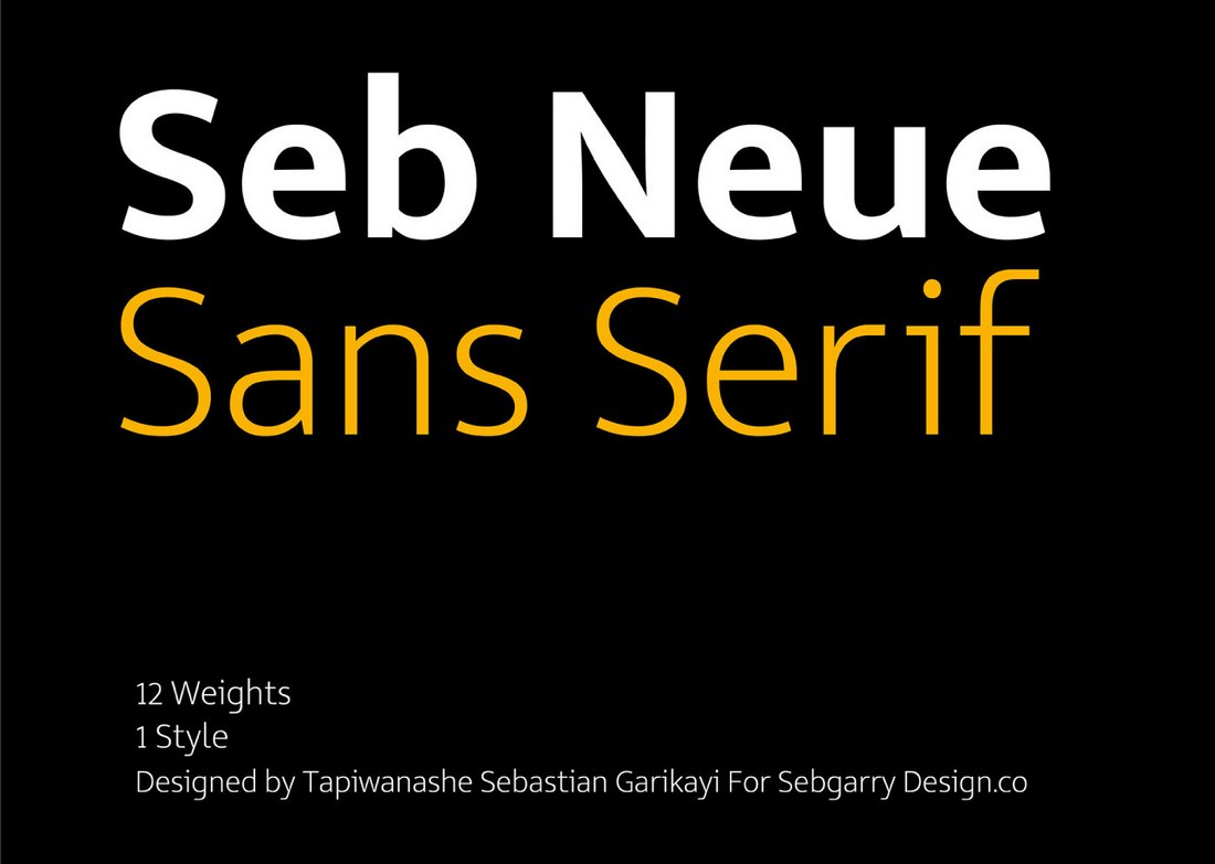 Seb Neue - Free Bold Font Family